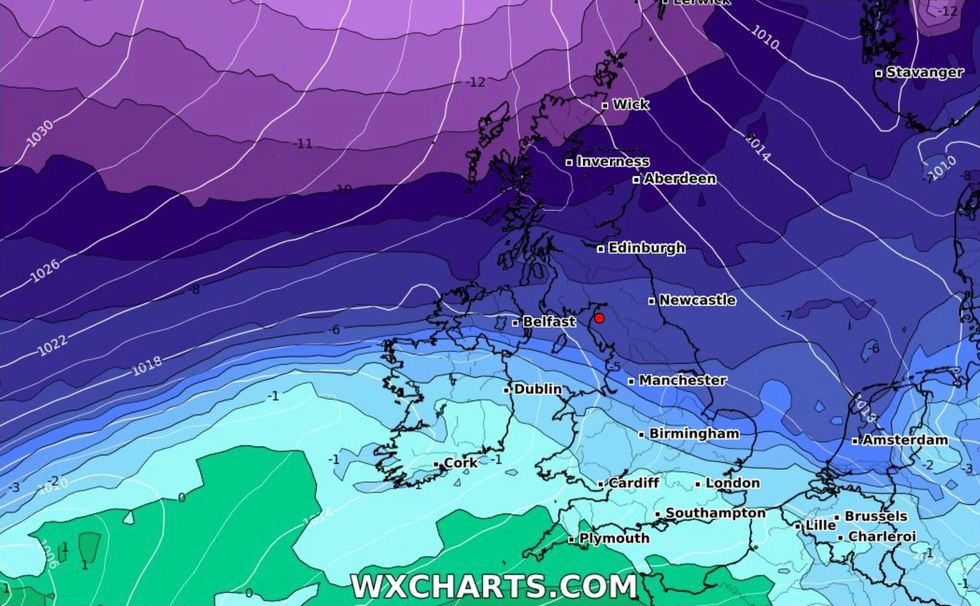 The Met Office website said people should expect spray and flooding on roads which will make journey times longer, interruption to power supplies and other services.