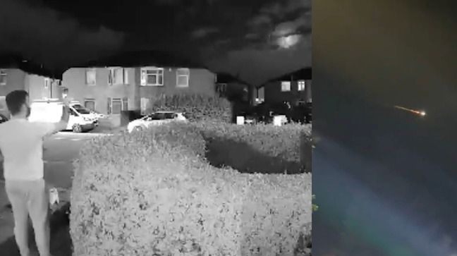 The meteor over the skies of Scotland on Wednesday evening