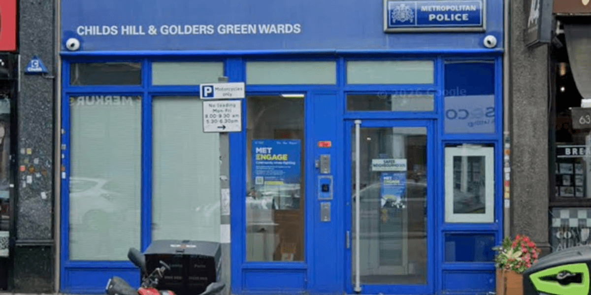 Met Police office attacked in Golders Green Met Police office attacked in Golders Green