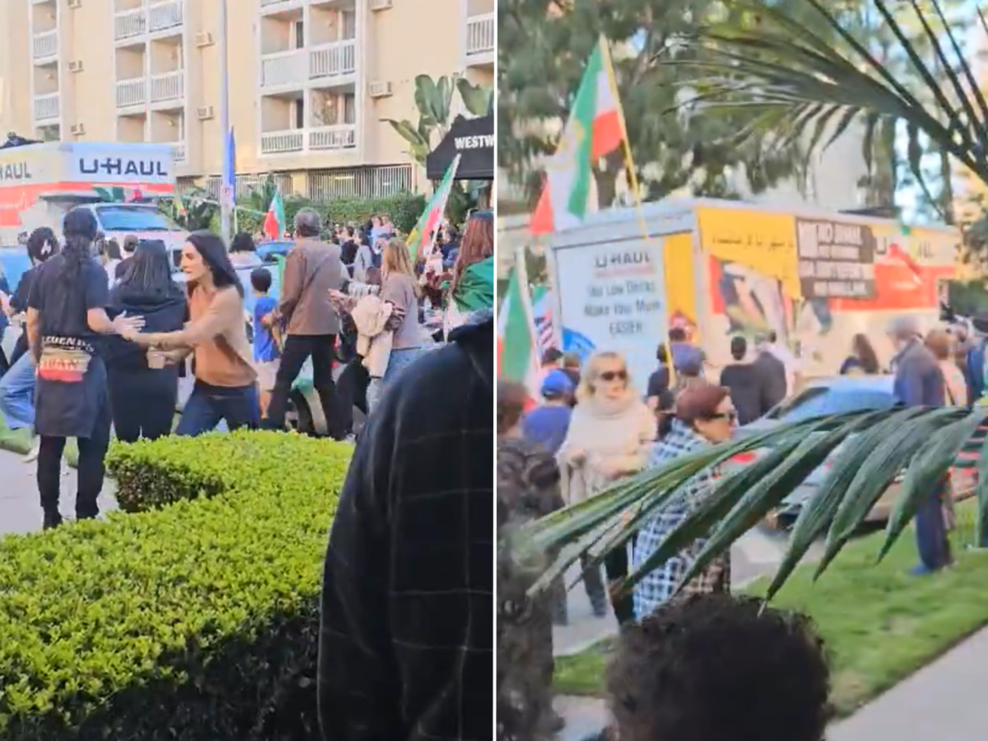 The moment a U-Haul truck ploughs into crowds