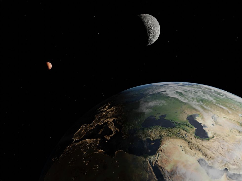 The moon from Earth