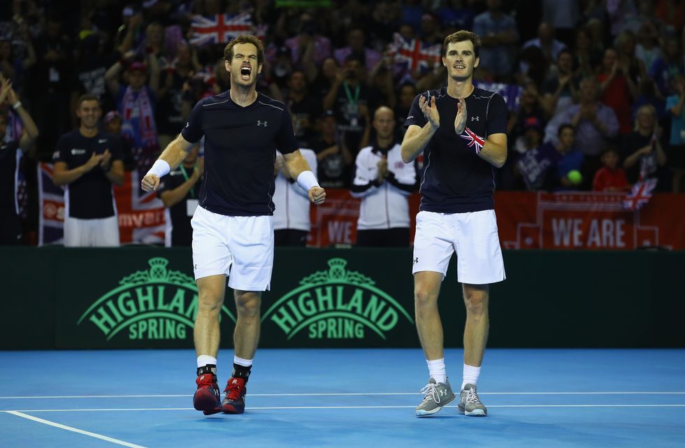 The Murray brothers played together when Great Britain won the Davis Cup in 2015
