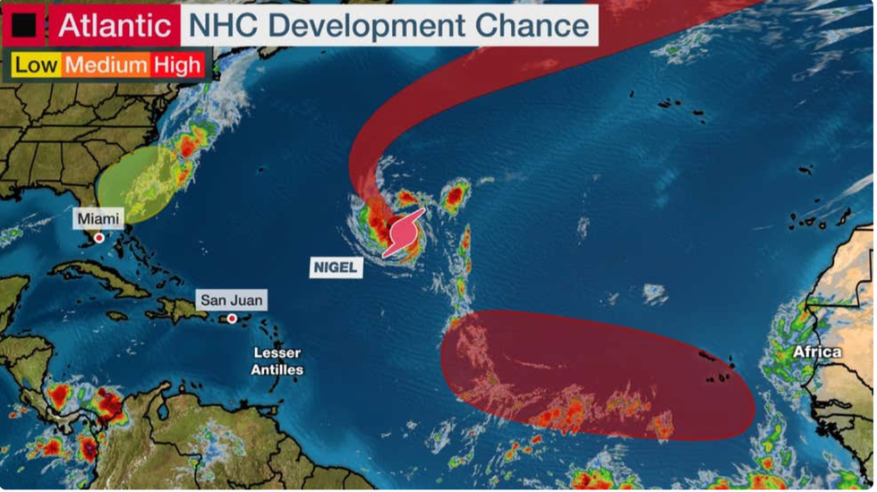 The National Hurricane Centre is watching a tropical disturbance off the US coast