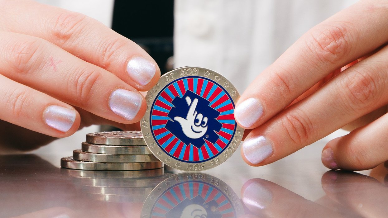 The National Lottery coin with Hattie Stewart,