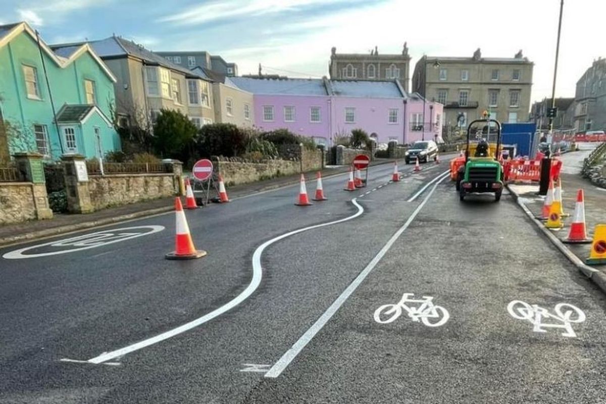 The new road markings