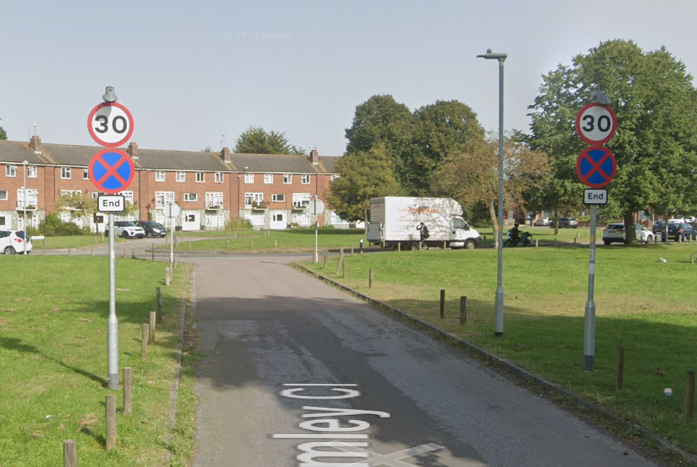 The 'no parking' signs in Swindon