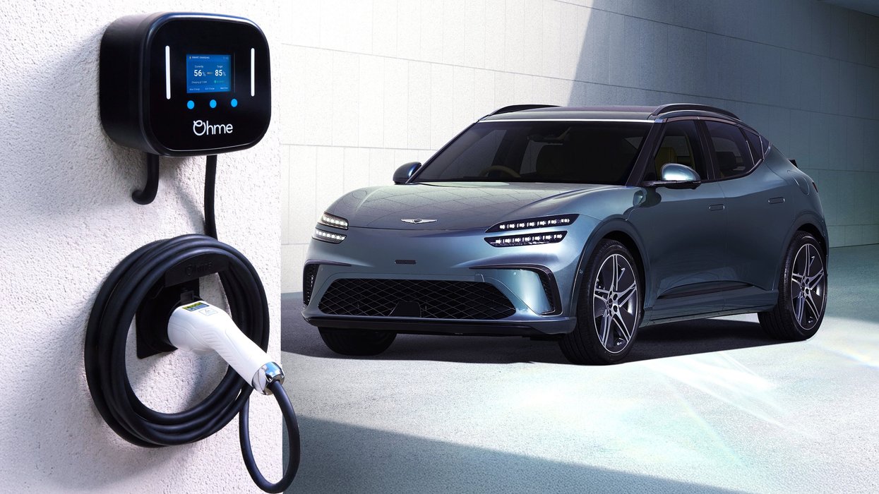 The Ohme Home Pro EV charger and the Genesis GV60