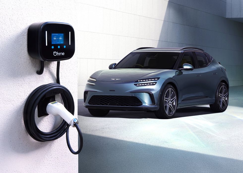 The Ohme Home Pro EV charger and the Genesis GV60