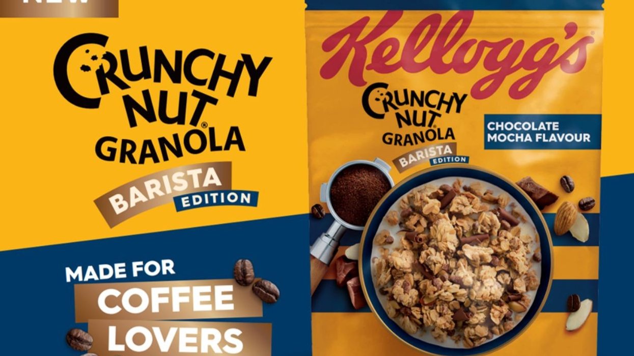 The packaging for the new Chocolate Mocha Flavour granola cereal