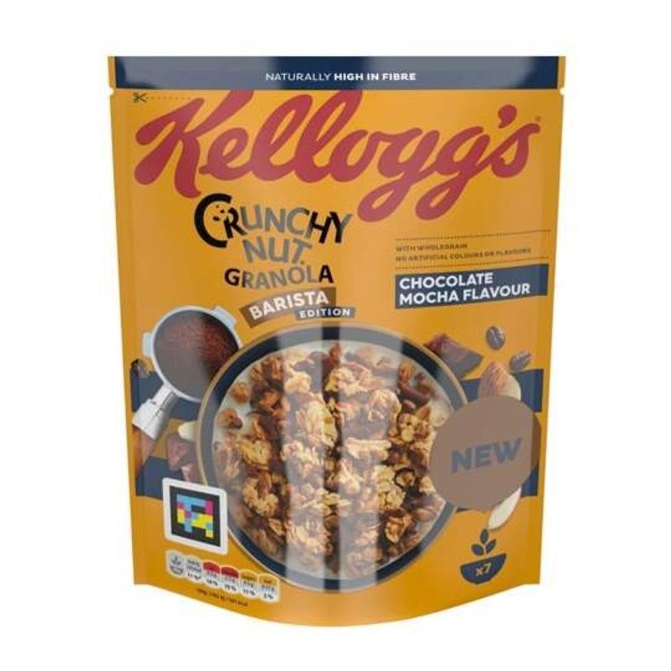 The packaging for the new Chocolate Mocha Flavour granola cereal