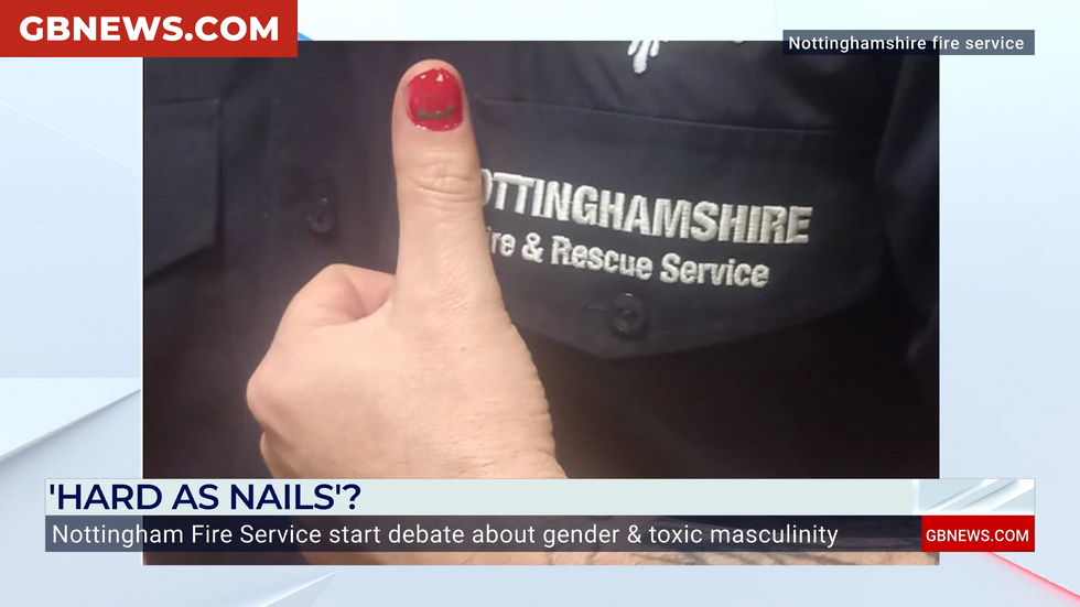 The painted nails