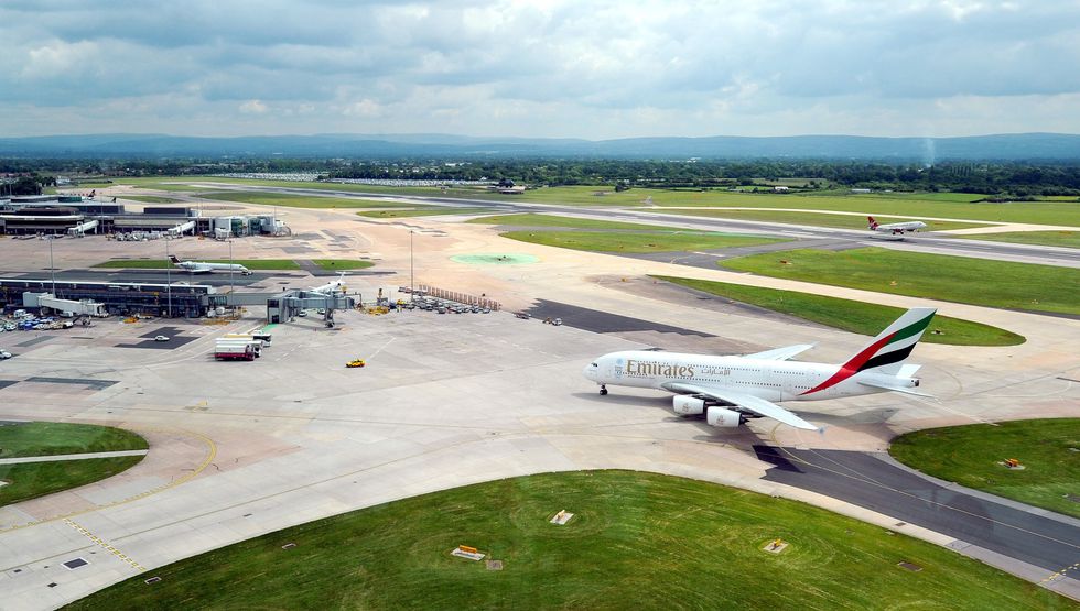 The pair were trying to arrive back at Manchester Airport, but their initial flight was cancelled