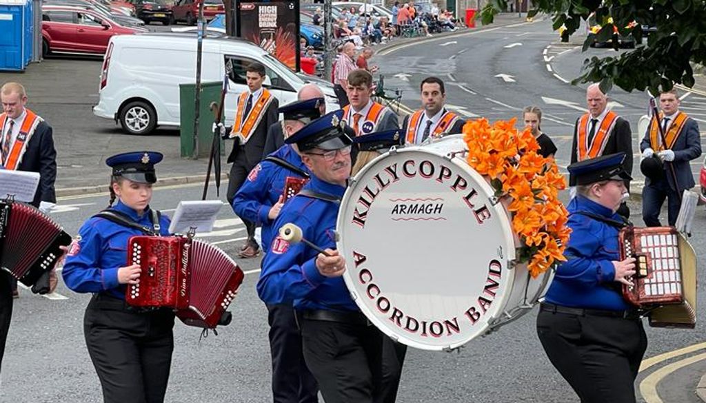 The parades commemorate the Battle of the Boyne in 1690