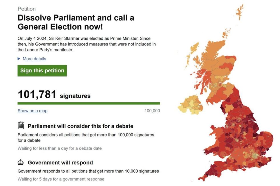 The petition surpassed 100,000 signatures last night