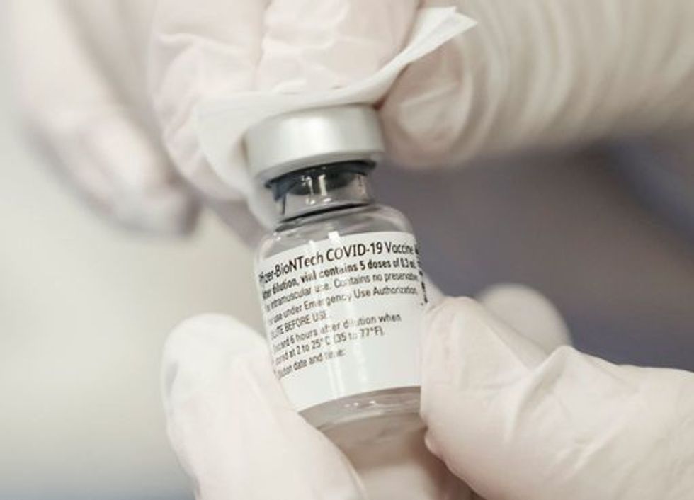 The Pfizer-BioNTech vaccine at the Thackray Museum of Medicine in Leeds, the first UK museum to host a COVID-19 vaccination centre, as BioNTech boss Ugur Sahin says he is confident vaccine will work on UK variant.