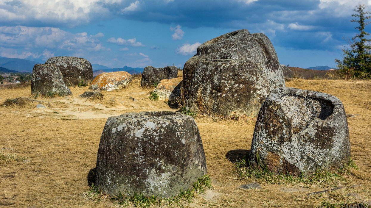 The Plain of Jars in Xieng Khouang Plateau,