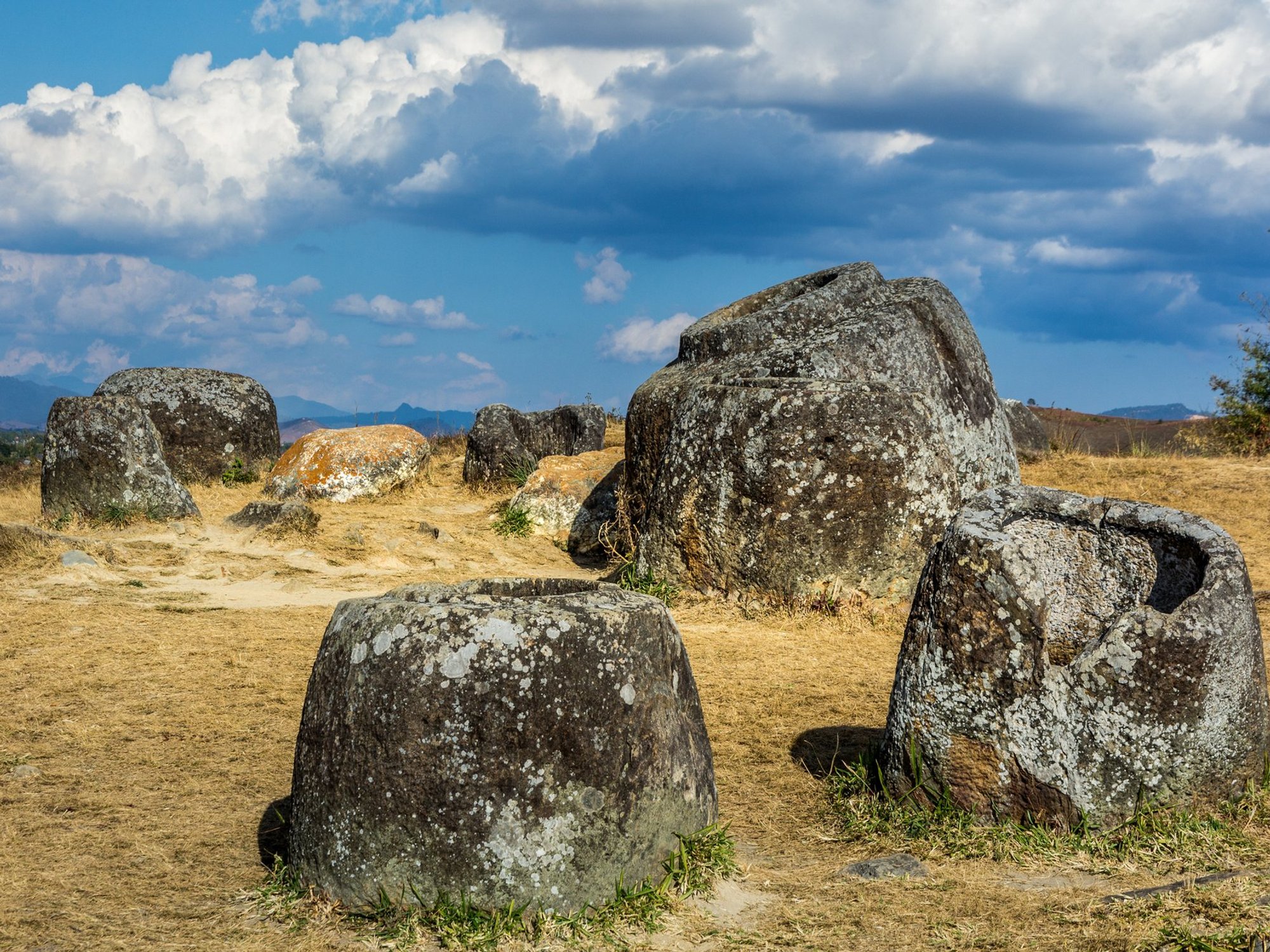 The Plain of Jars in Xieng Khouang Plateau,