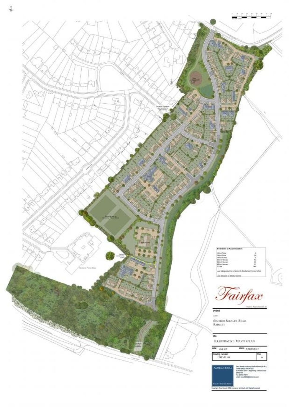 The plans for the new homes in Radlett