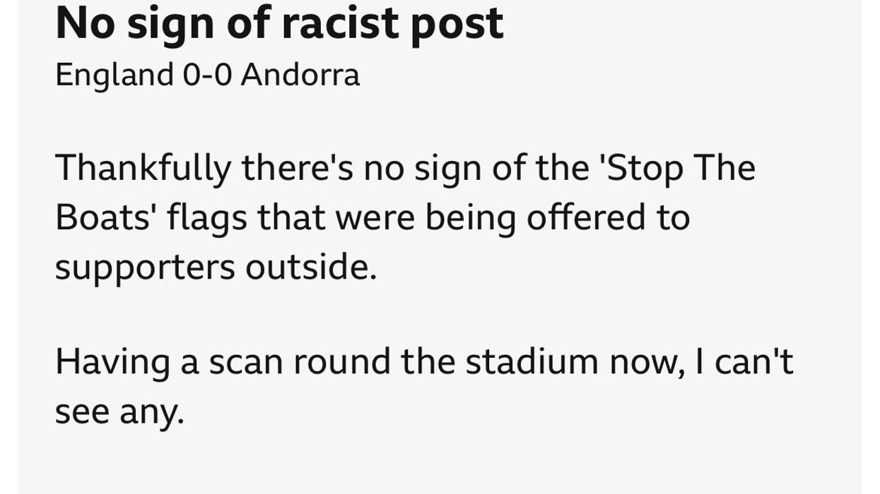 The post by the BBC