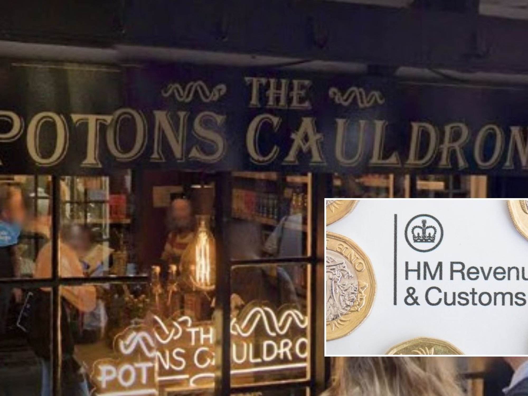 The Potions Cauldron store and HMRC sign