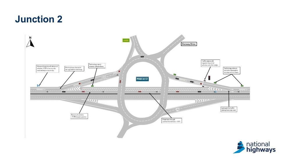 The preferred option for the M48 eastbound