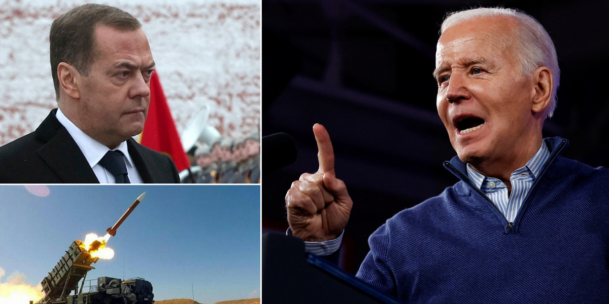 NextImg:Biden is ‘dragging humanity to HELL’ claims Russian ex-president as Nato amass missiles at border