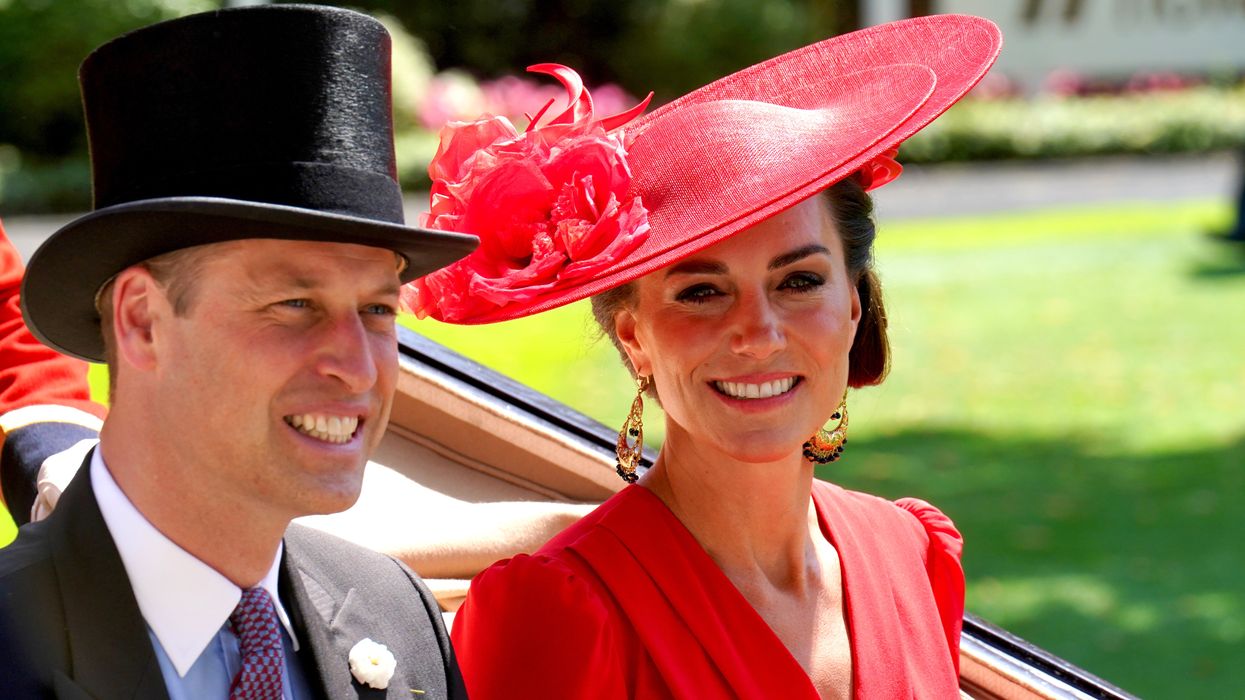 The Prince and Princess of Wales arrive by carriage during day four of Royal Ascot