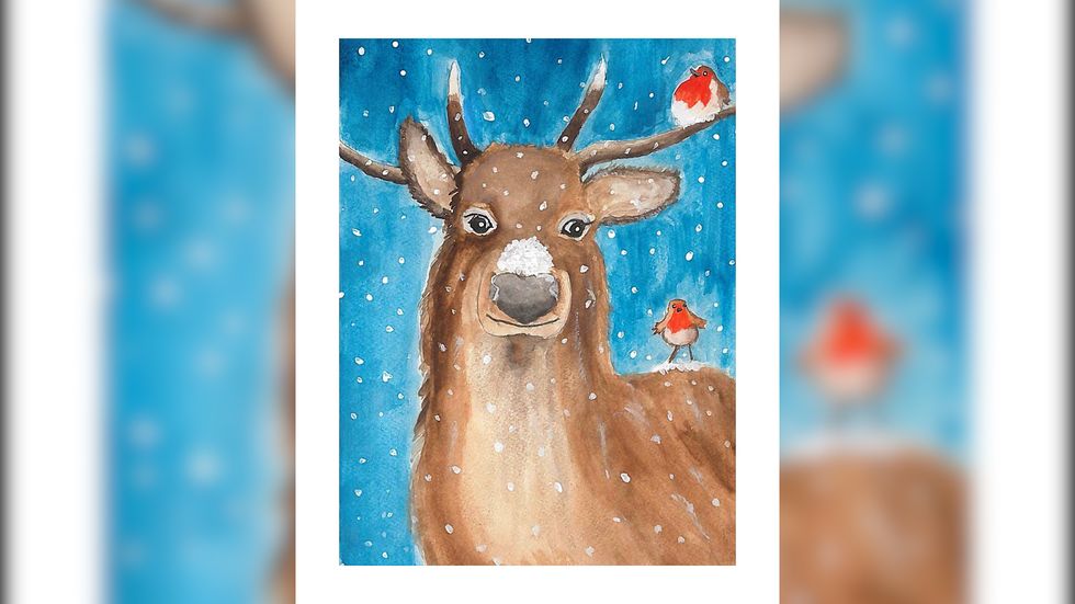 The Prince and Princess of Wales have shared a festive picture painted by their nine-year-old son, Prince George, which indicates that the future king might share his grandfather\u2019s artistic talent.