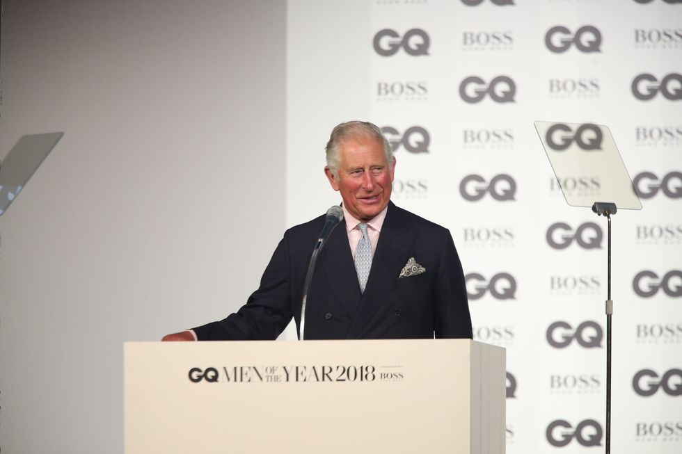 The Prince of Wales accepting the Lifetime Achievement award at the GQ Men of the Year Awards 2018 in Association with Hugo Boss held at The Tate Modern in London.