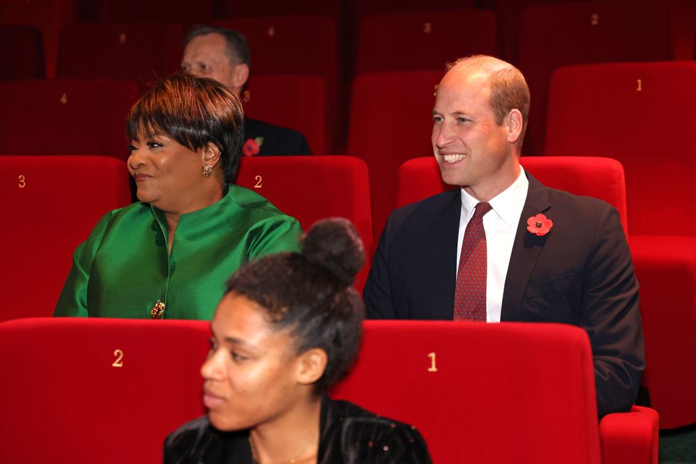 The Prince of Wales and Arunma Oteh (left), Chair of The Royal African Society, attend an event as part of the Royal Africa Society's biennial film festival, Film Africa, at The Garden Cinema, London. Picture date: Wednesday November 2, 2022.