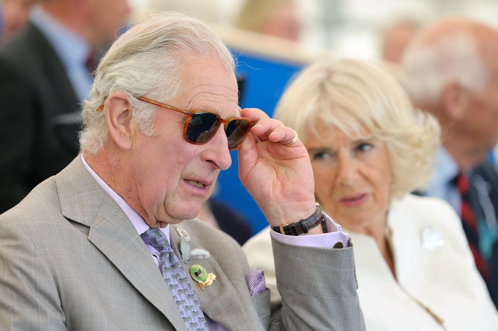 The Prince of Wales and the Duchess of Cornwall during the Royal Cornwall show at Whitecross near Wadebridge