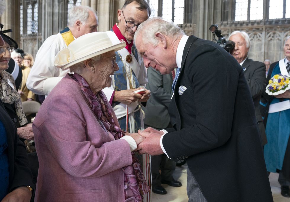 The Prince of Wales at the Royal Maundy Service at St George's Chapel, Windsor where he and the Duchess of Cornwall are representing the Queen. Picture date: Thursday April 14, 2022.