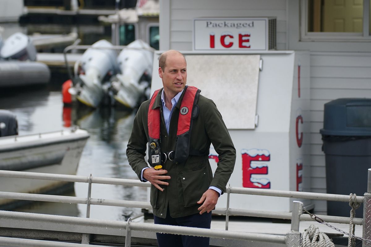 The Prince of Wales during his visit to the Billion Oyster Project at the Liberty Landing Marina during a two-day visit to New York in the United States.