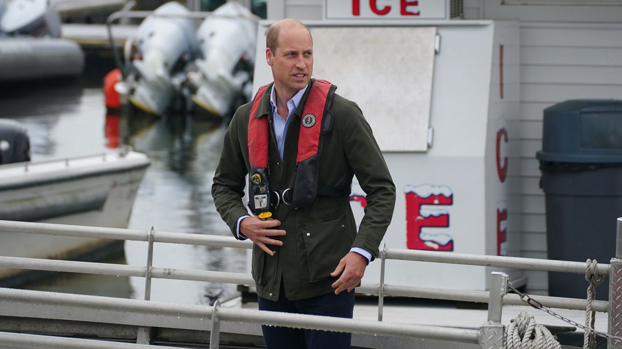 The Prince of Wales during his visit to the Billion Oyster Project at the Liberty Landing Marina during a two-day visit to New York in the United States.