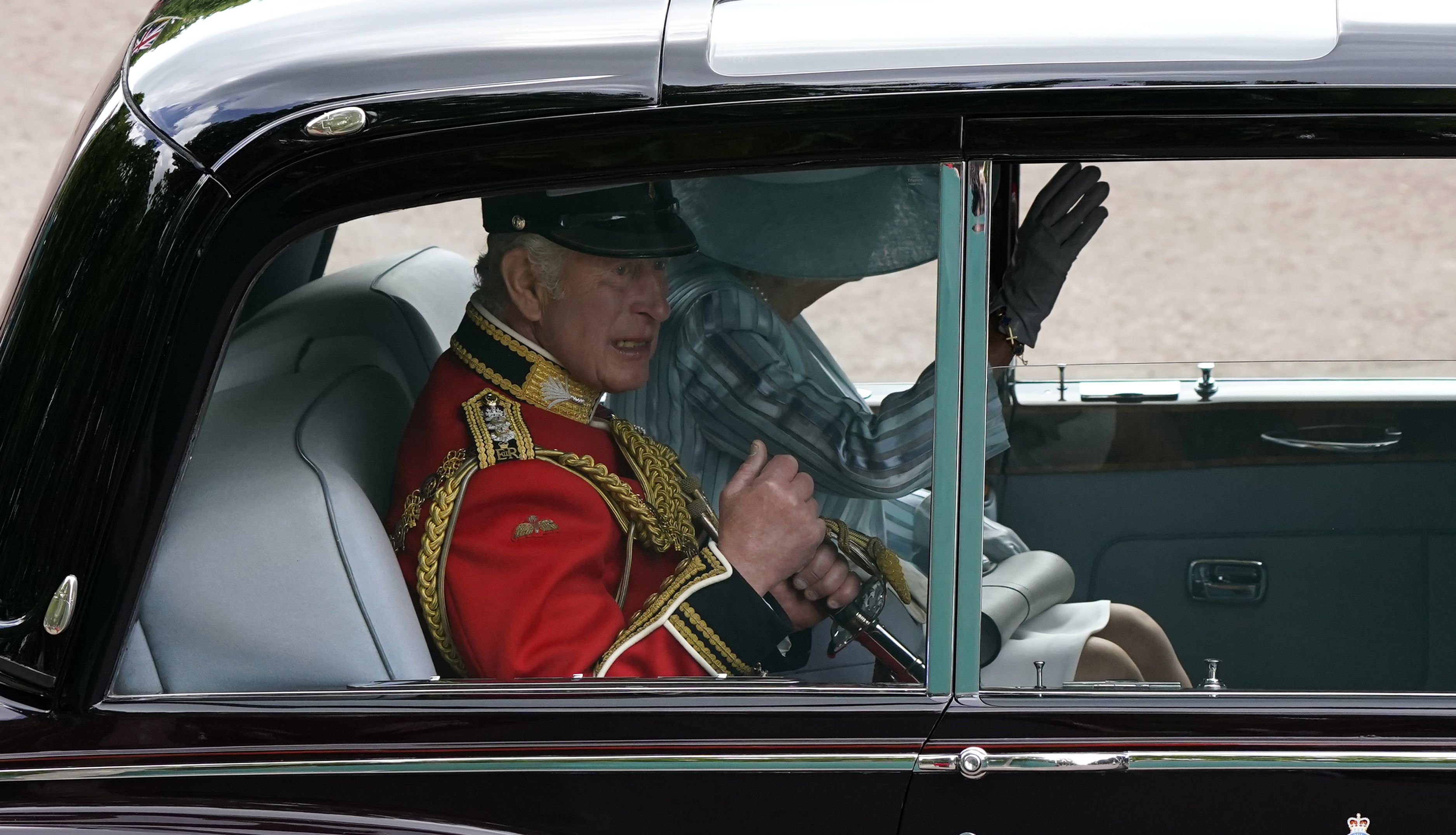 The Prince of Wales leaves Buckingham Palace for the Trooping the Colour ceremony at Horse Guards Parade