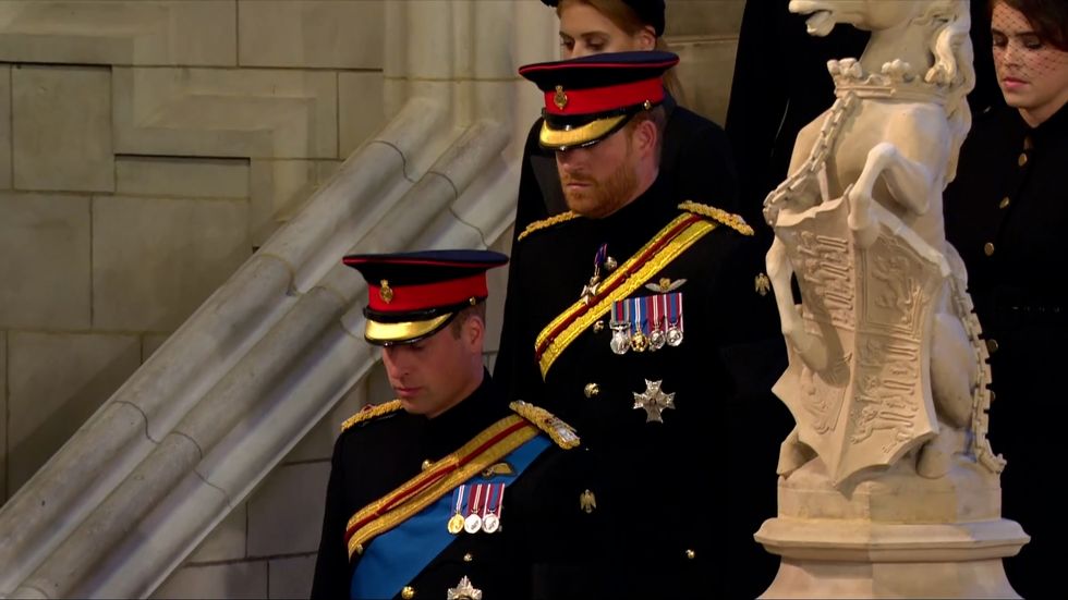 The Prince of Wales led his brother the Duke of Sussex