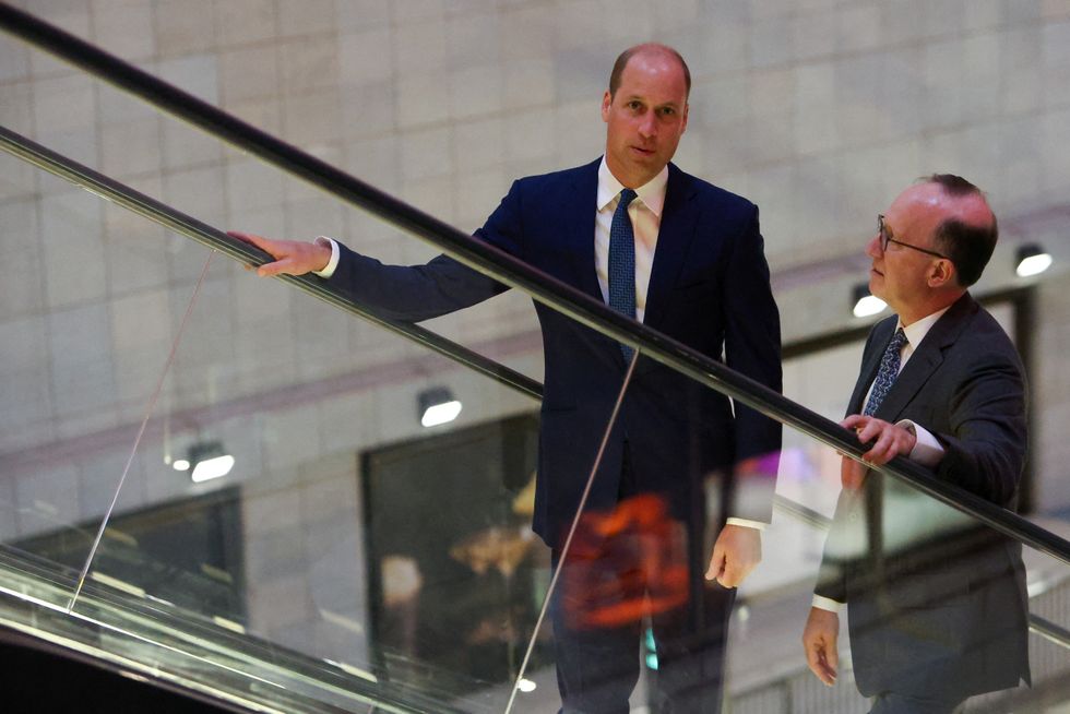 The Prince of Wales (left) attends a private screening of Rhino Man, hosted by United for Wildlife at The Cinema at Battersea Power Station in London