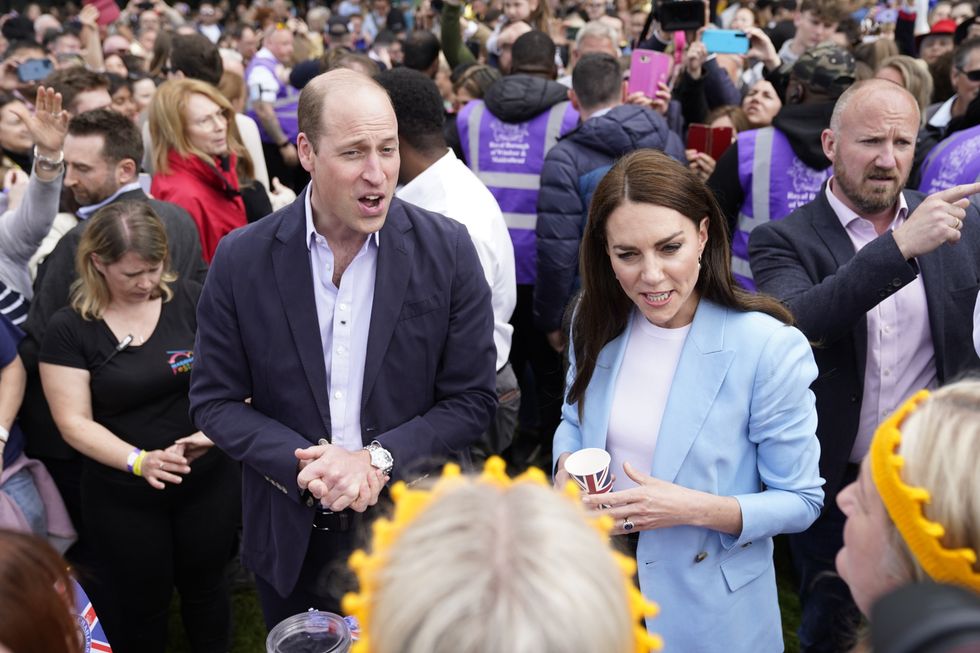 The Prince of Wales spoke about his father's neck while chatting with members of the public