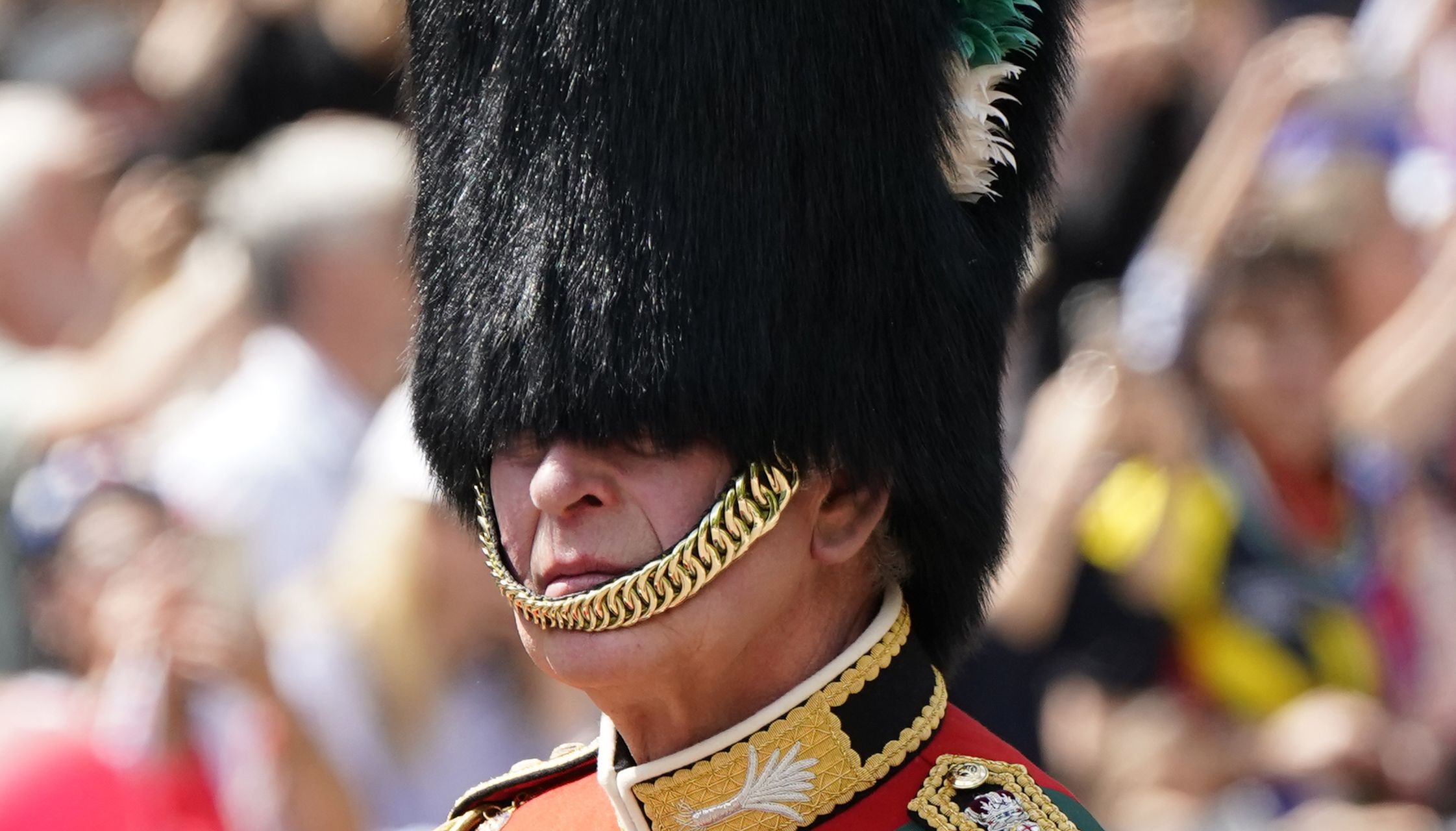 The Prince of Wales takes part in the Royal Procession leaves Buckingham Palace for the Trooping the Colour ceremony at Horse Guards Parade
