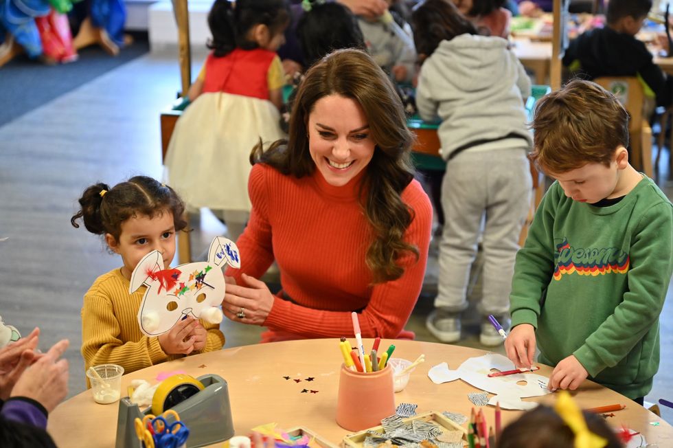 The Princess of Wales during her visit to Foxcubs Nursery in Luton, as part of her ongoing work to elevate the importance of early childhood to lifelong outcomes. Picture date: Wednesday January 18, 2023.