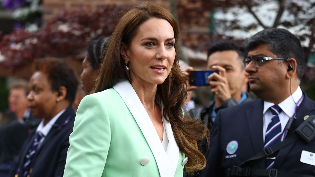 The Princess of Wales, Patron of the All England Lawn Tennis Club, arrives for day two of the 2023 Wimbledon Championships