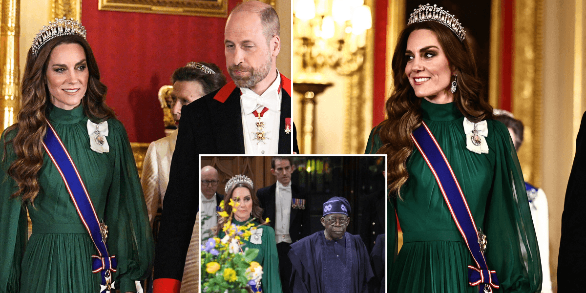 Catherine dazzles in green dress by Andrew Gn as Princess of Wales sits beside Nigerian President Catherine dazzles in green dress by Andrew Gn as Princess of Wales sits beside Nigerian President