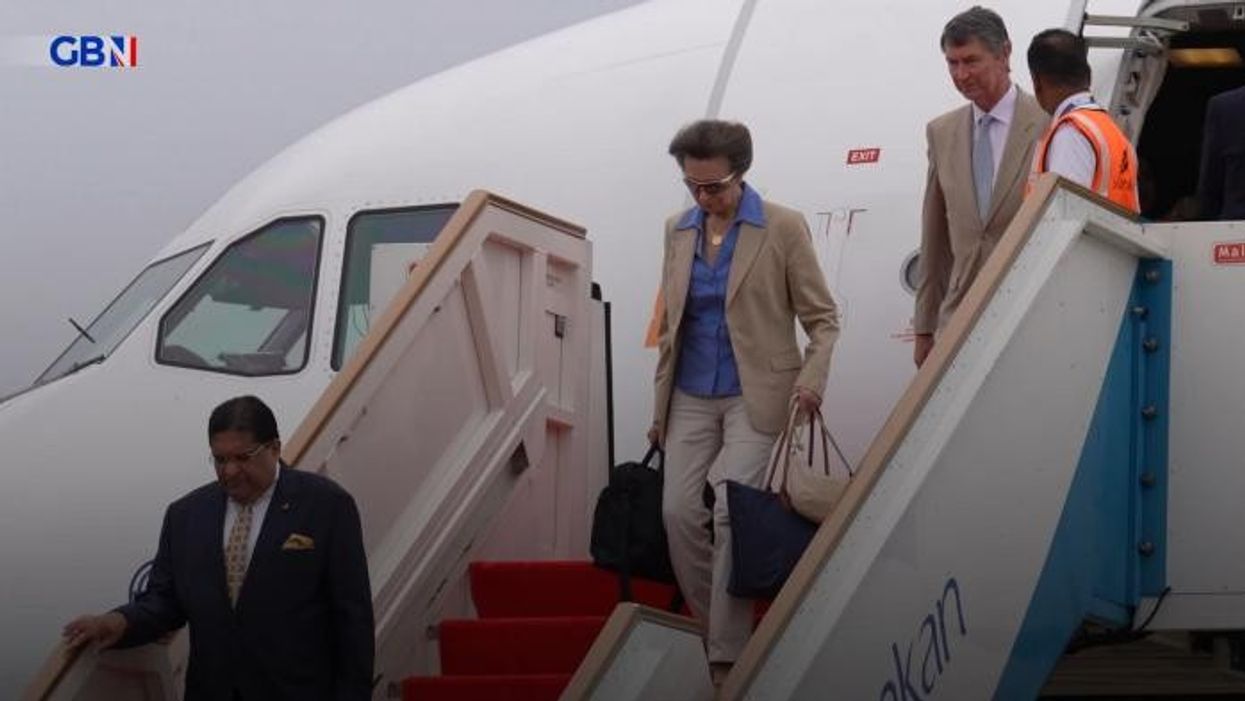 Princess Anne visits sacred temple on second day of Sri Lanka tour