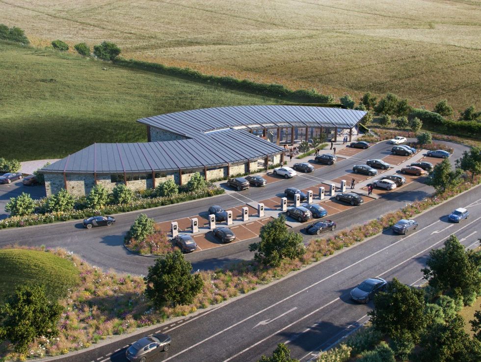The proposed InstaVolt site on the A303 will open next year