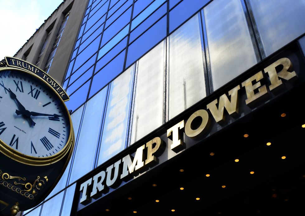 The public entrance to Trump Tower is on Fifth Avenue in Midtown Manhattan