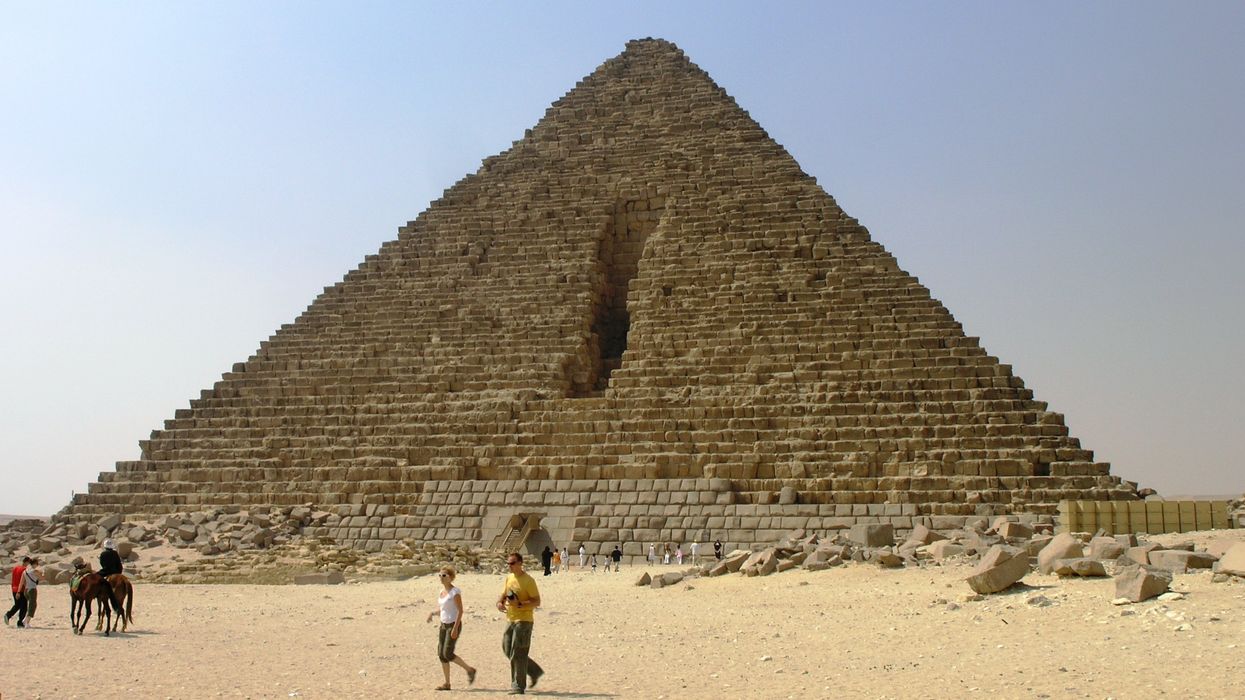 The pyramid is the smallest of the three