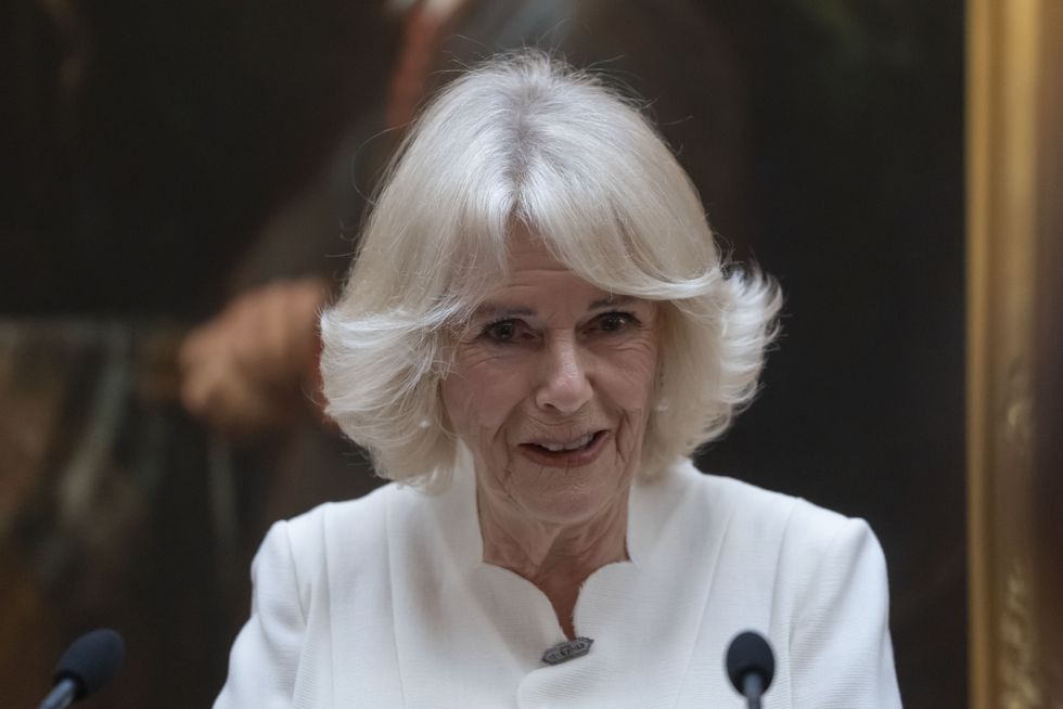 The Queen Consort speaks during a reception at Buckingham Palace, London, to raise awareness of violence against women and girls as part of the UN 16 days of Activism against Gender-Based Violence. Picture date: Tuesday November 29, 2022.