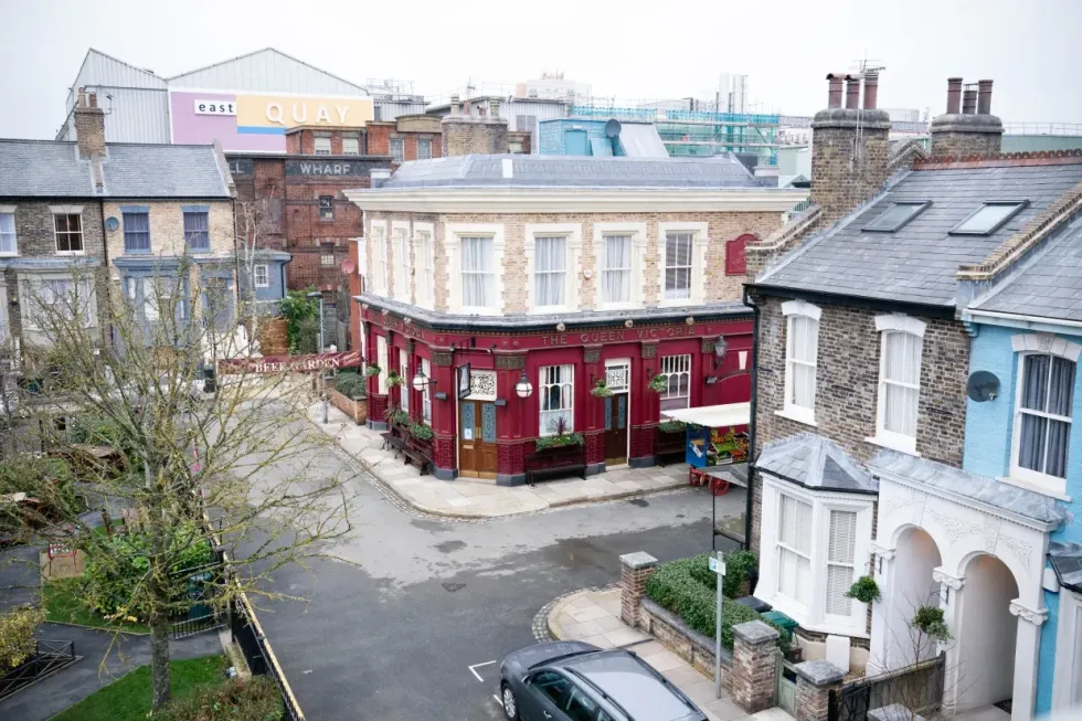 The Queen Vic pub on the Albert Square set