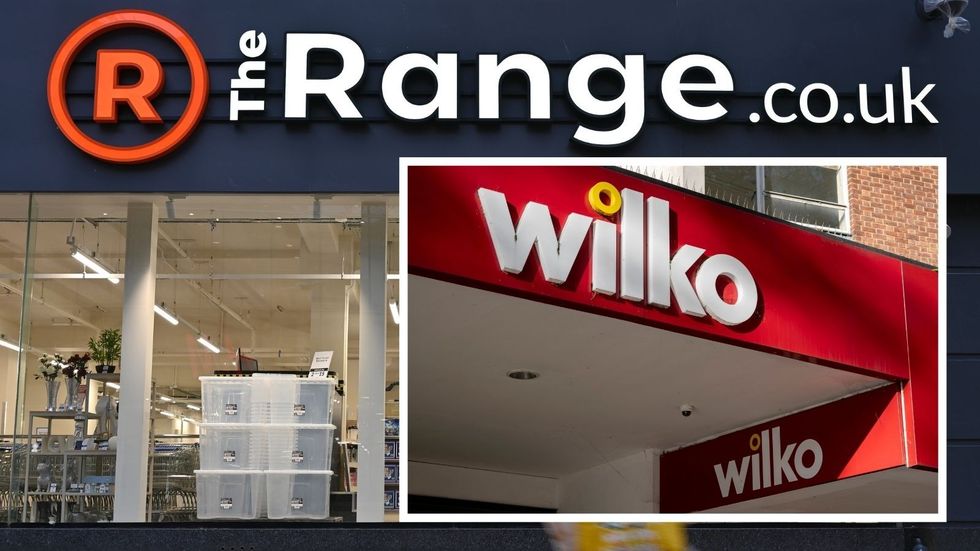 The Range and Wilko brand signs in pictures