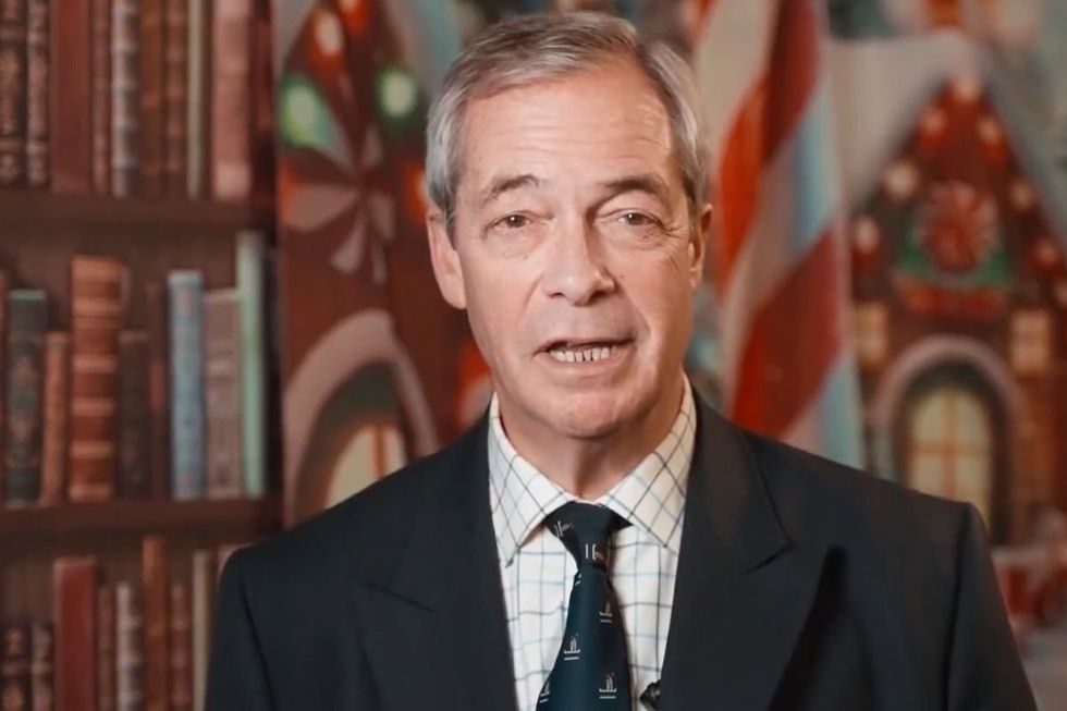 The Reform UK leader, who recorded his message at The Three Jays pub in Jaywick, embarked on a delivery tour yesterday and visited a number of organisations around his seaside seat